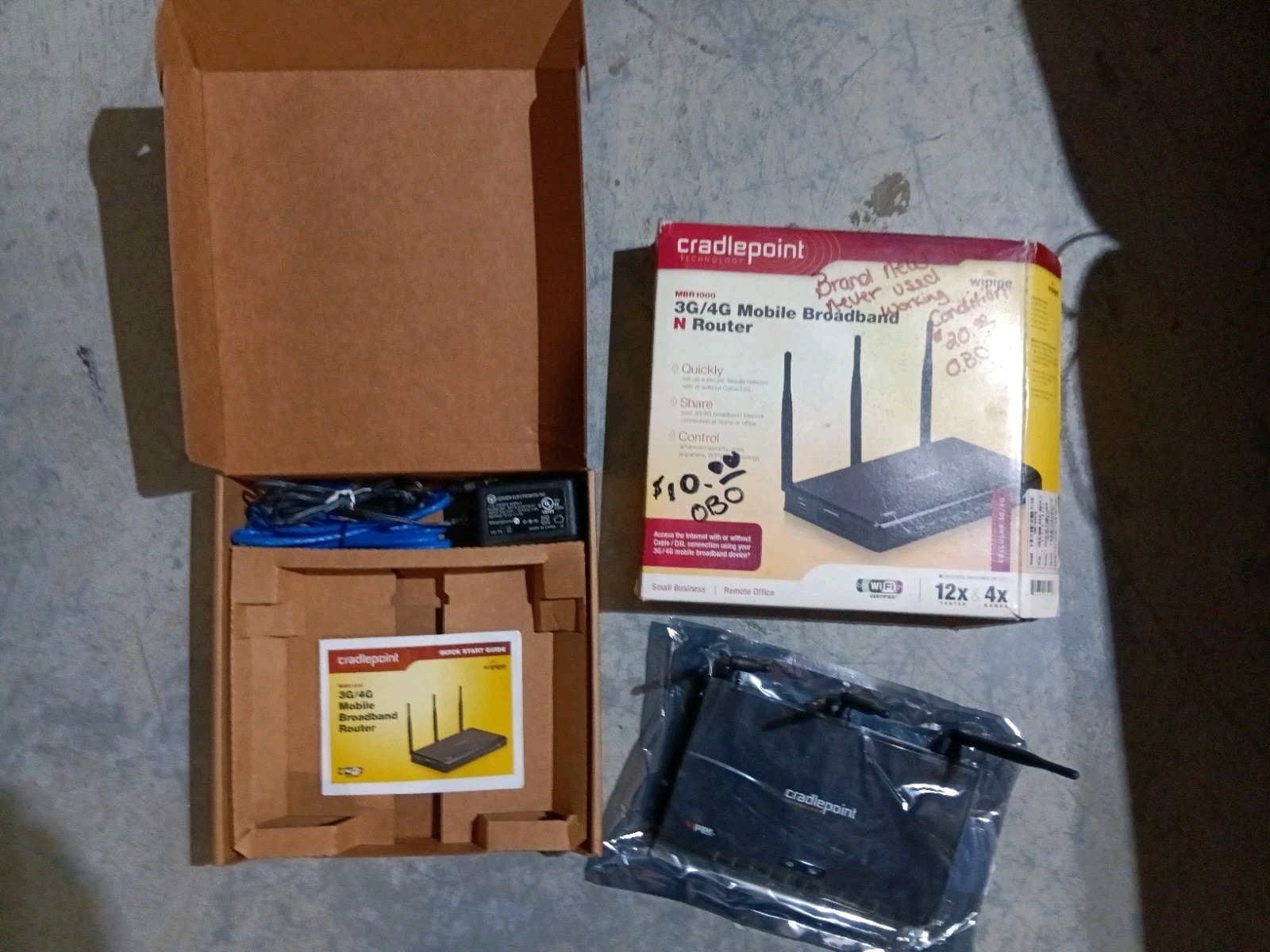 Cradlepoint MBR1000 3G/4G Mobile Broadband N Router NEW CIB Wi-Fi