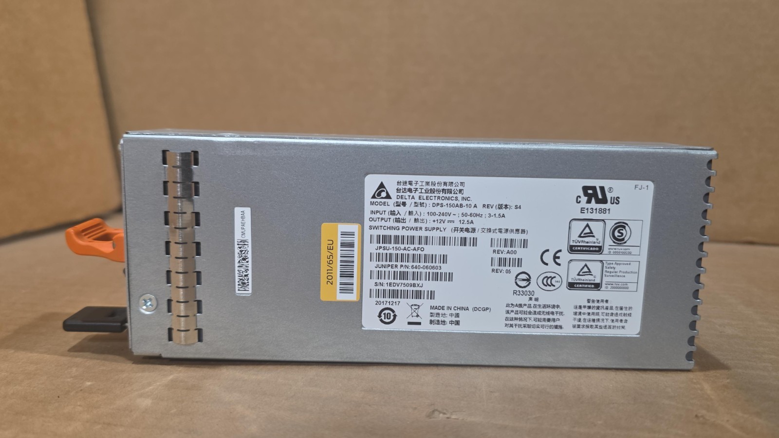 Juniper JPSU-150-AC-AFO EX3400 Series Switch 150W AC Power Supply AFO