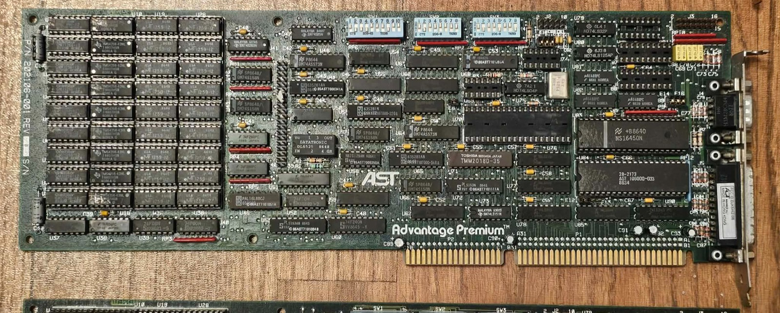 Retro Clean Vintage ADVANTAGE PREMIUM AST IBM PC Card Fully Socketed IC'S RARE