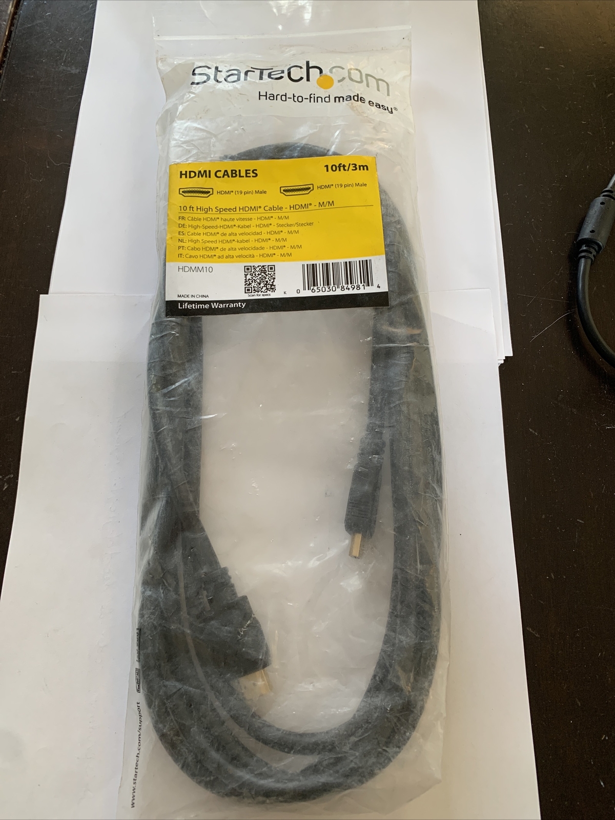 StarTech 10FT High Speed HDMI Male to HDMI Male Cable - Black 3m Hdmm10 New