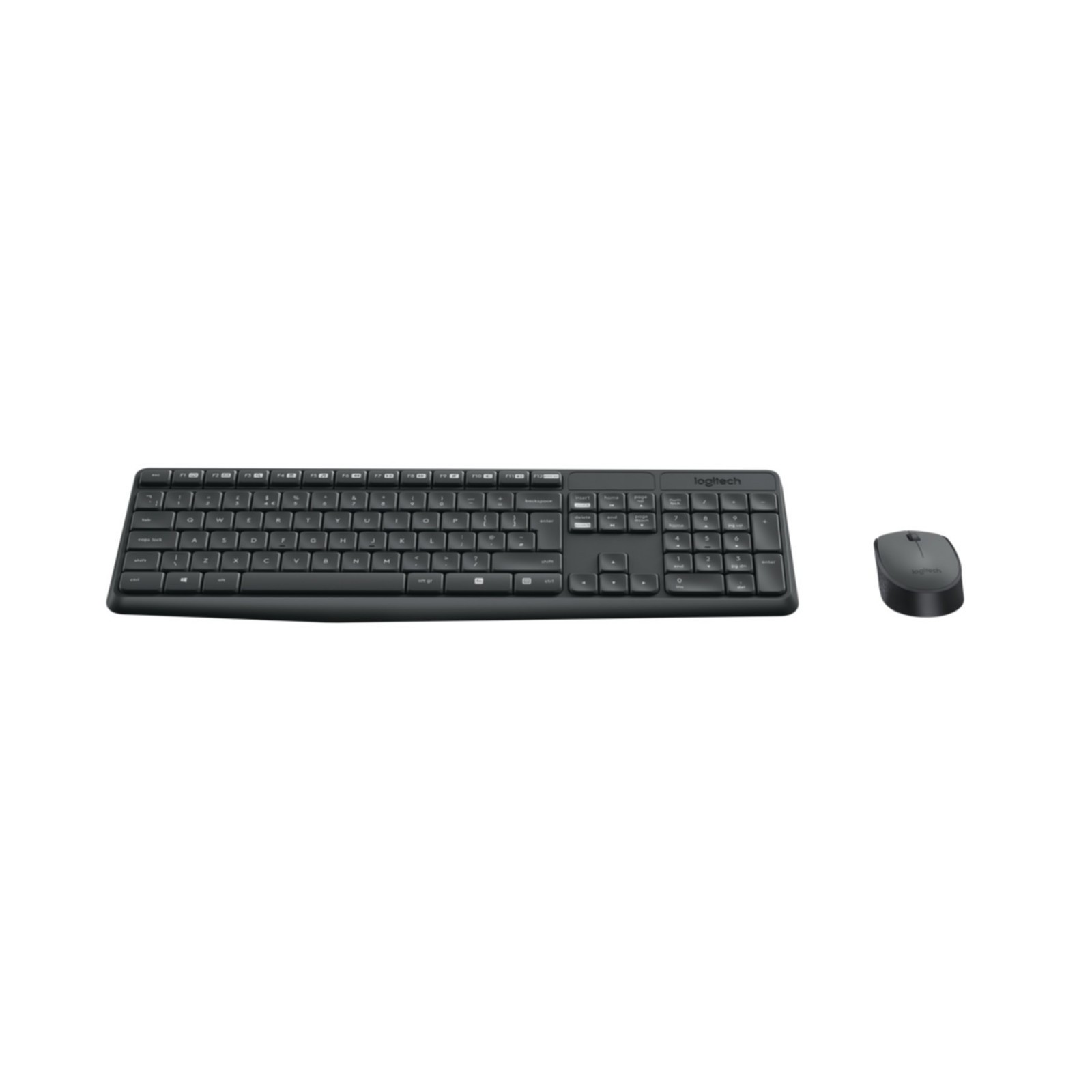 Logitech MK235 Keyboard Mouse Set Wireless USB QWERTZ German Grey 920-007905