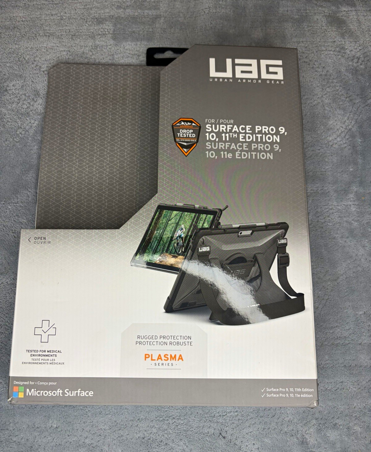 UAG Plasma Series Rugged Case for Surface Pro 9/10/11th 13in Black/Clear