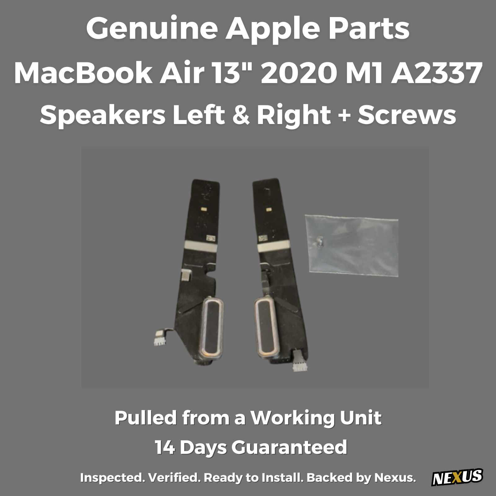 OEM Apple MacBook Air 13" M1 2020 A2337 Left & Right Speaker Set 923-03678 Screw
