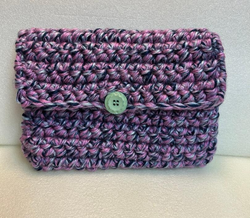 Handmade Crochet Kindle or eReader Cover - Thick Machine Wash-Big Button Closure