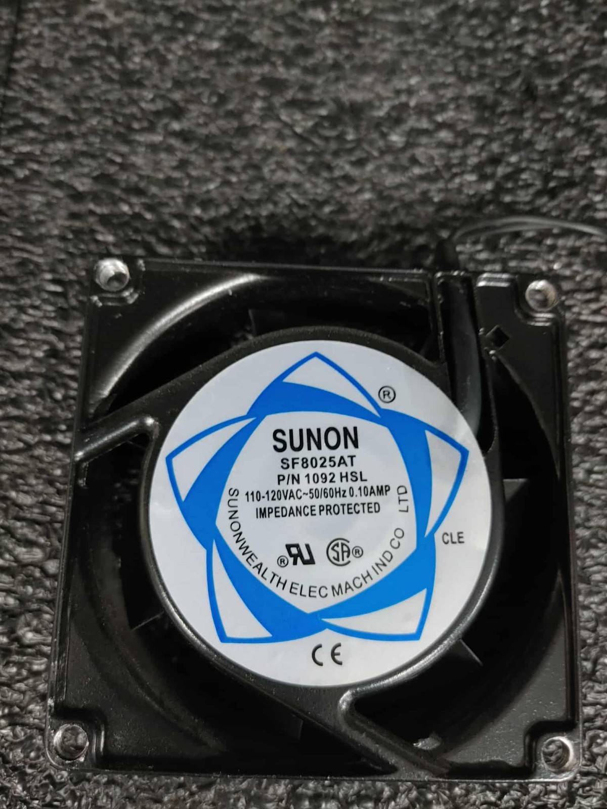 Sunon 1092HSL SF8025AT 110-120VAC 50/60Hz 0.10Amp 8cm Axial Cooling Fan