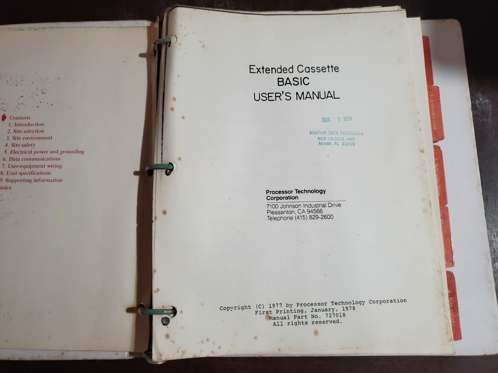 Processor Technology Extended Cassette BASIC User's  Manual 