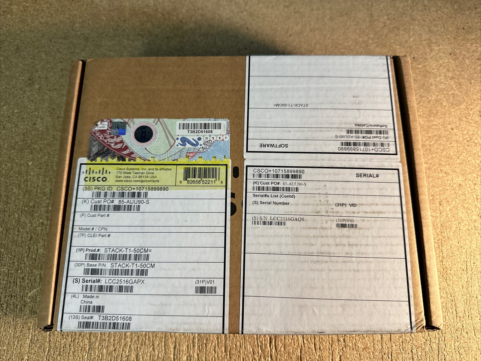 Genuine Boxed STACK-T1-50cm v01 CISCO Stackwise-480 50cm Stacking Cables
