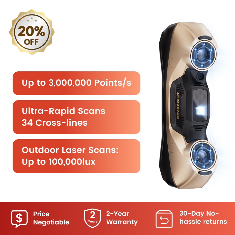 Revopoint MetroY Ultra 3D Scanner Handheld Outdoor Laser Scan Standard 3D Print