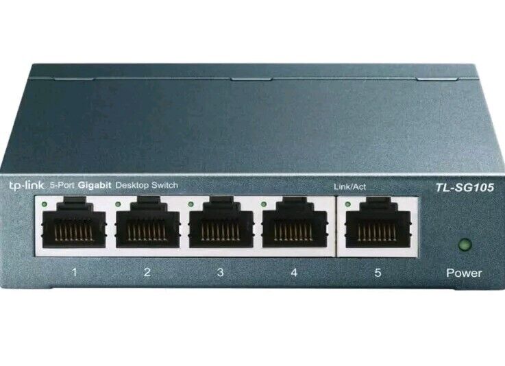 TP-Link TL-SG105, 5 Port Gigabit Unmanaged Ethernet Switch, Network Hub, ….