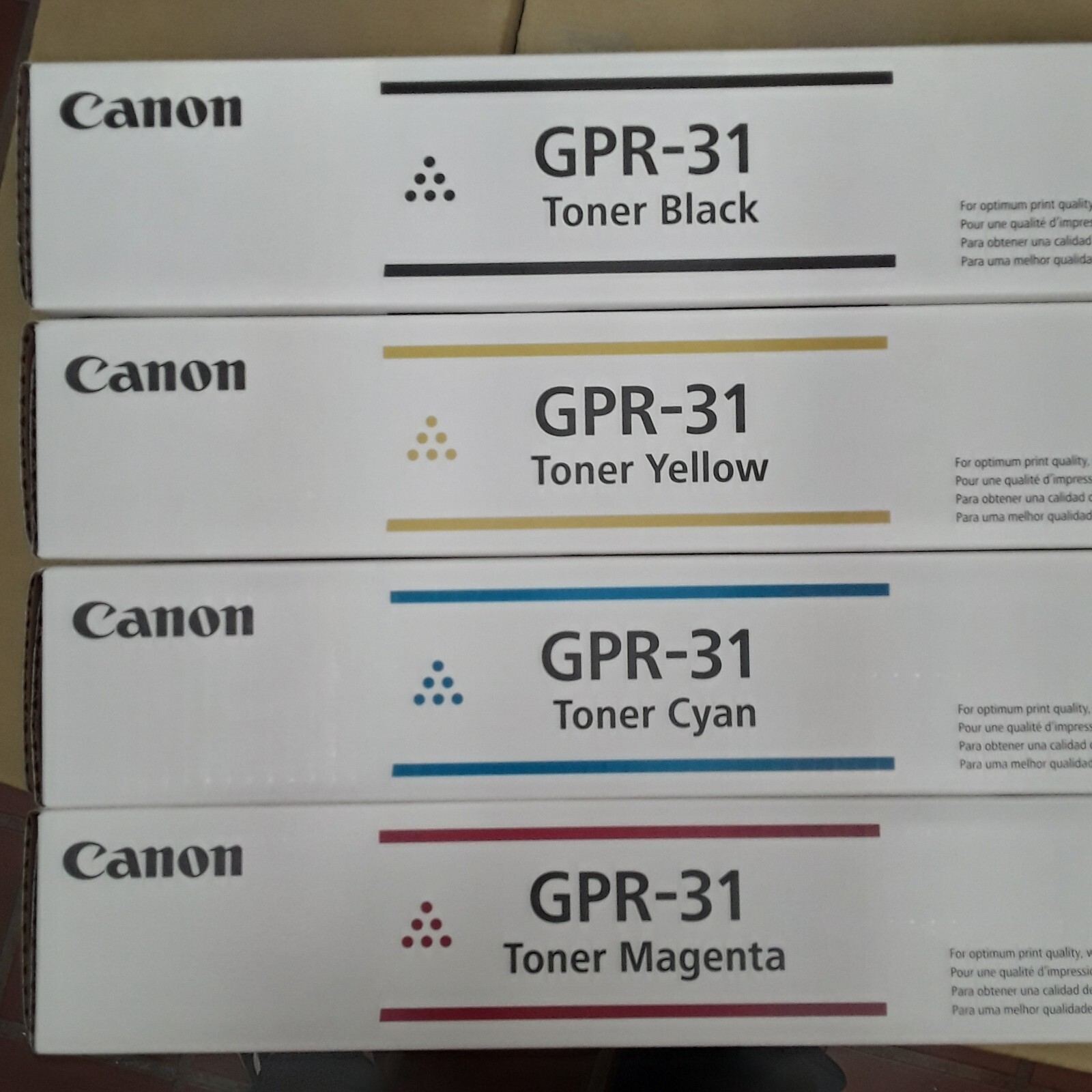 Canon GPR-31 Toner Cartridge Set - Black/Cyan/Magenta/Yellow