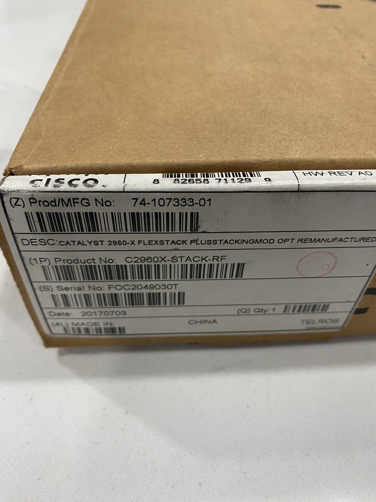 Cisco C2960  FlexStack PlusStackingModule