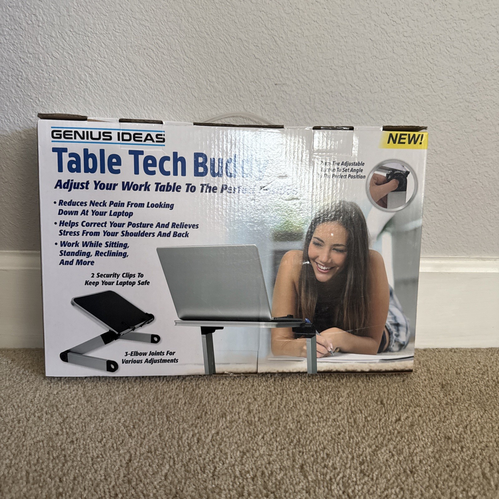 Genius Ideas Table Tech Buddy Adjustable laptop desk