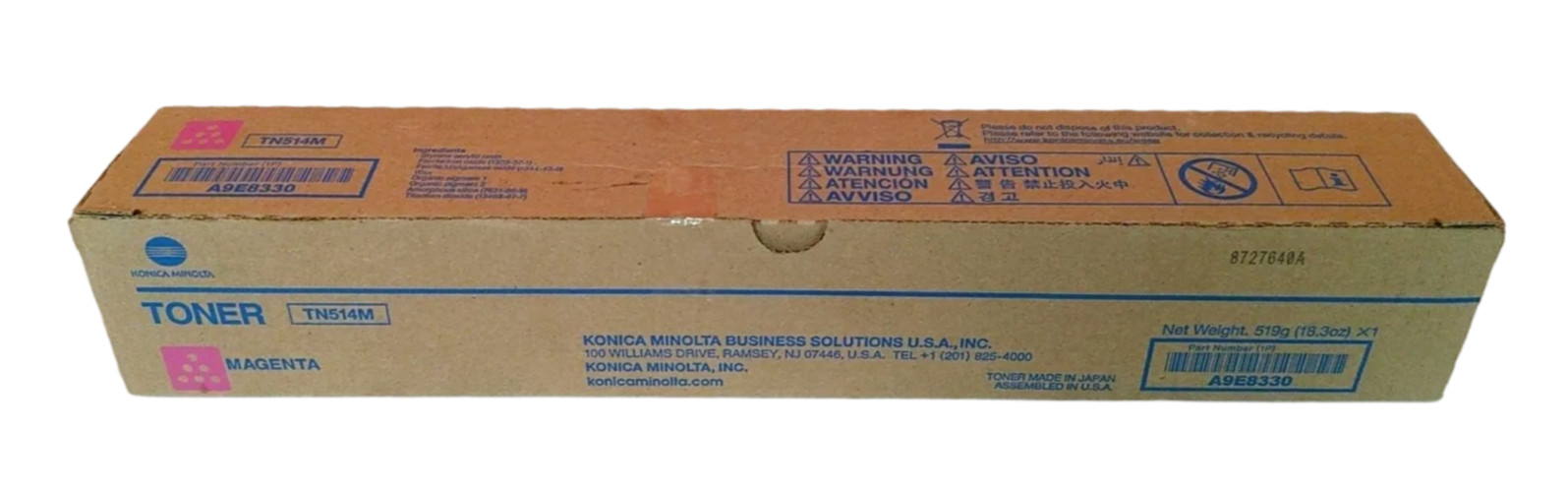 Genuine Sealed Box Konica Minolta TN514M Magenta Toner Cartridge We Ship Fast