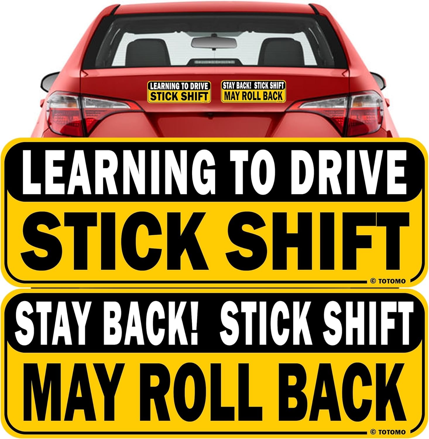 TOTOMO Learning to Drive Stick Shift Stay Back May Roll Magnet, 