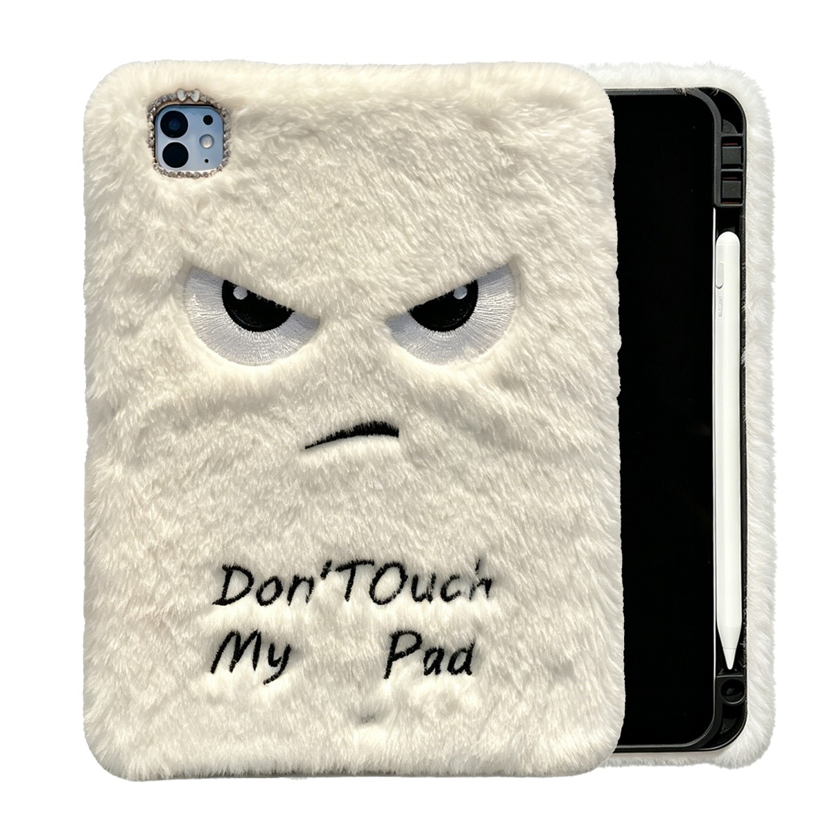 For iPad 5/6/7/8/9/10/11th A16 Gen Kids Cute Case Soft TPU Cover with Pen Holder