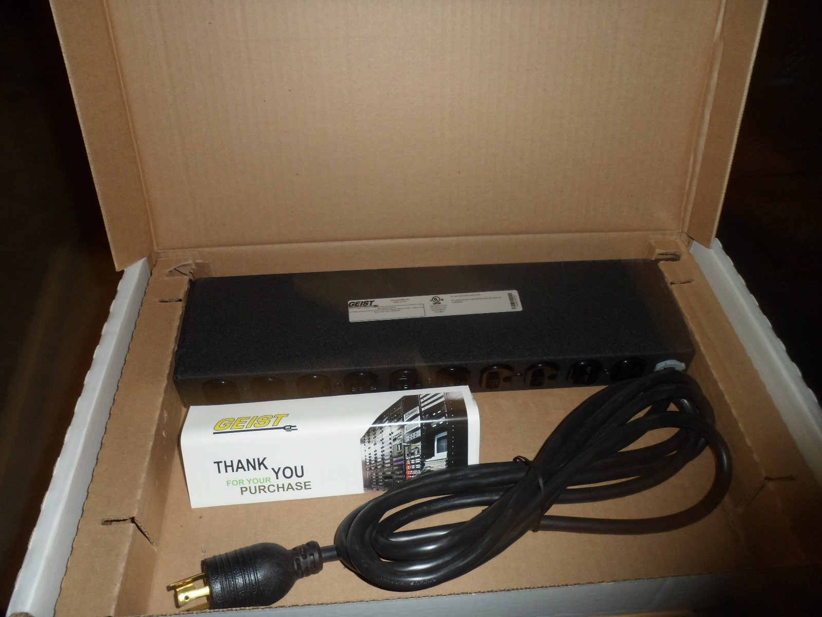 Geist BRCN100-1025TL Basic Nonsurge 20A 120V 1U, power strip FACTORY SEALED