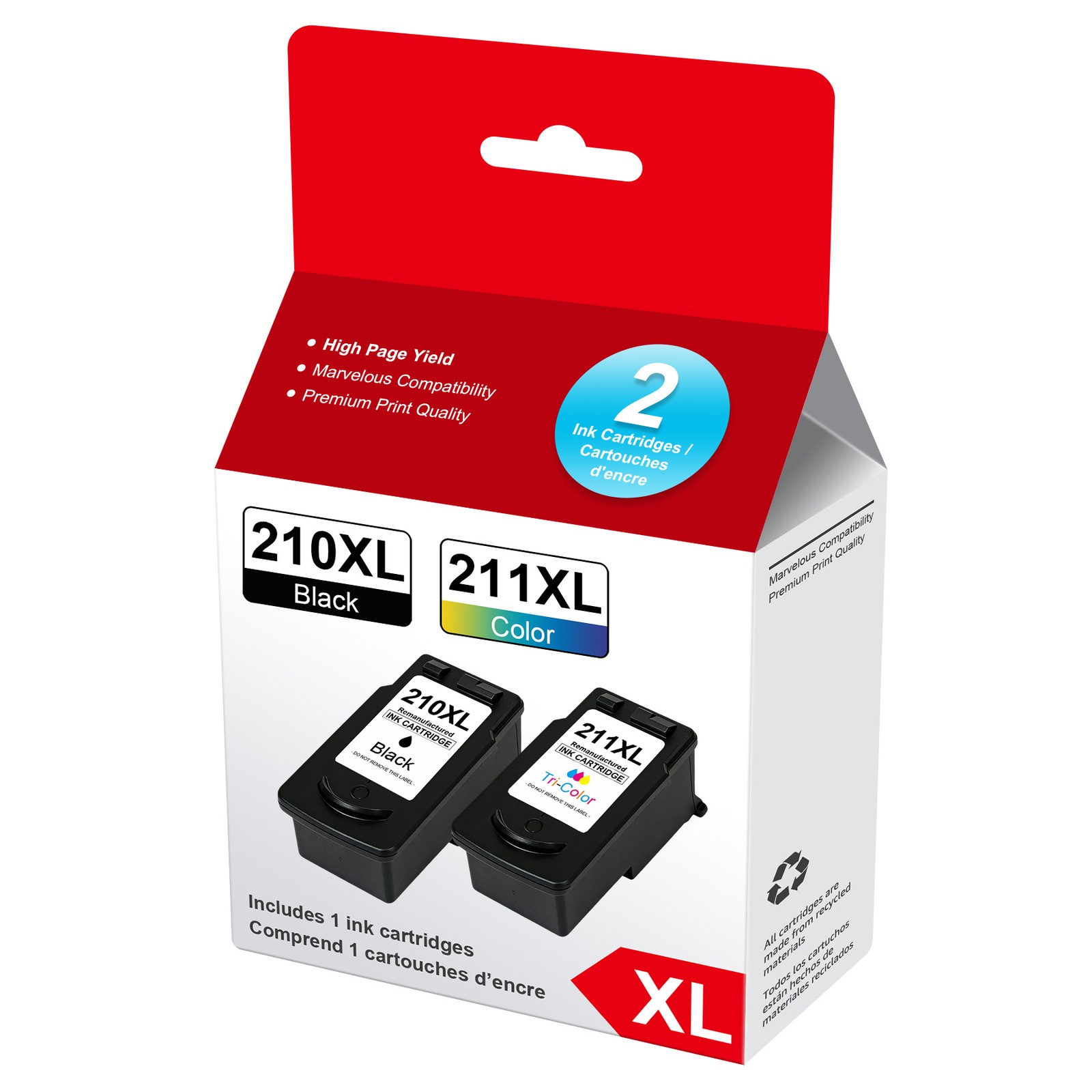 Ink Cartridges for Canon PG-210XL CL-211XL PIXMA MP250 MP240 MX410 MX340 MP295