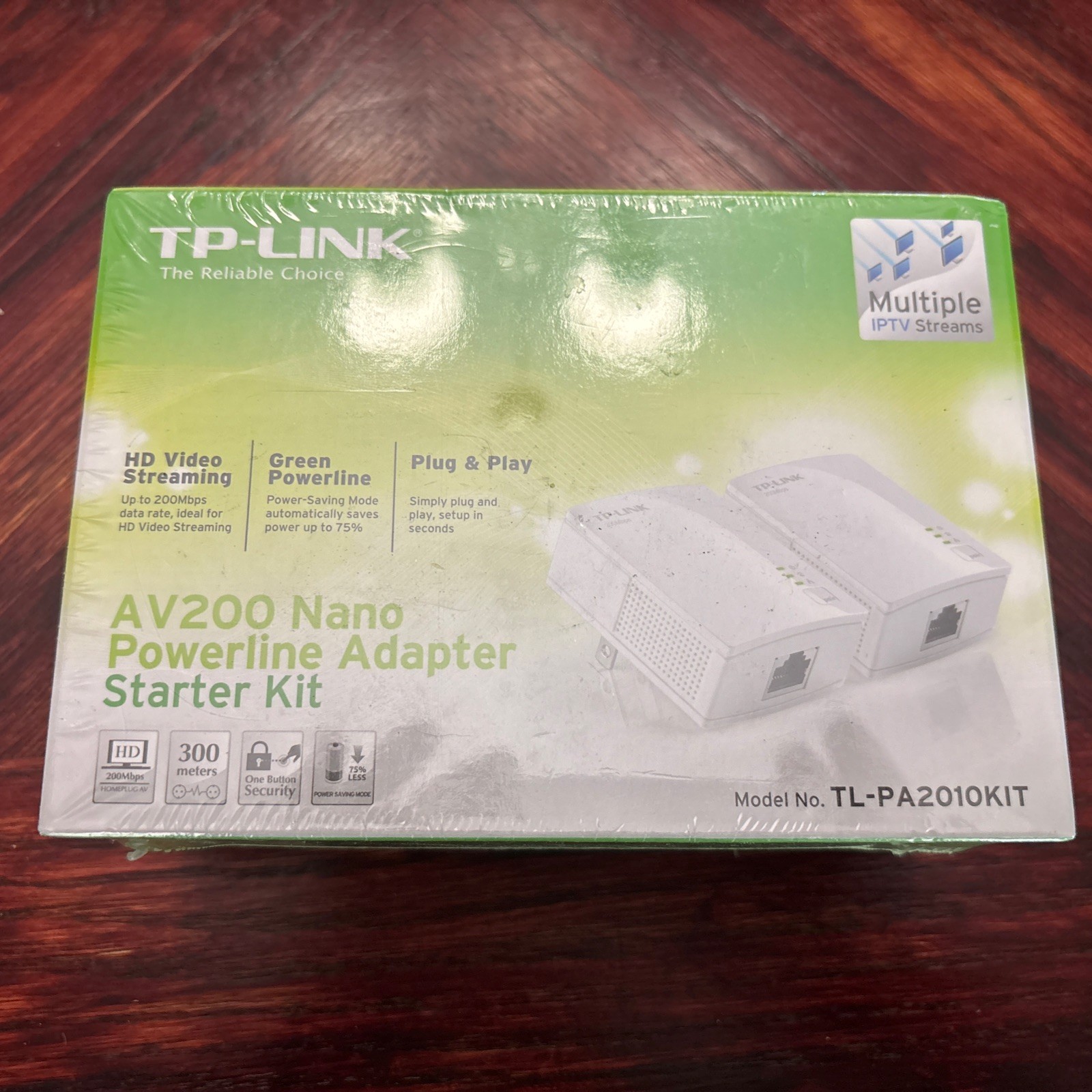 TP-Link AV200 Nano Powerline Adapters Starter Kit: Model TL-PA2010KIT SEALED