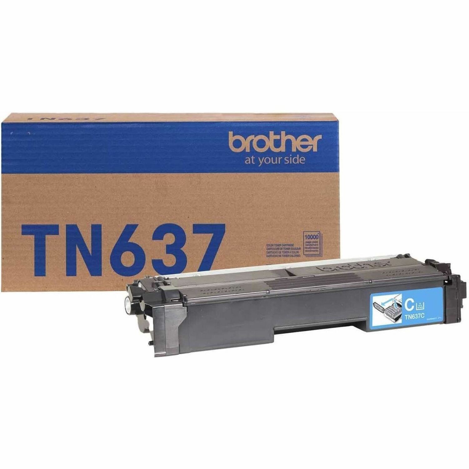 Brother TN637C Original Ultra High Yield Laser Toner Cartridge - Cyan Pack