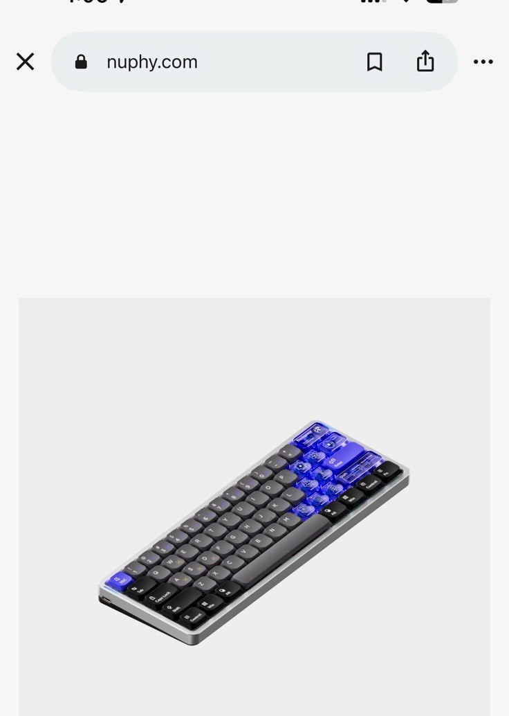 NuPhy Air60 HE Low Profile Magnetic Switch Keyboard with NuFolio Case
