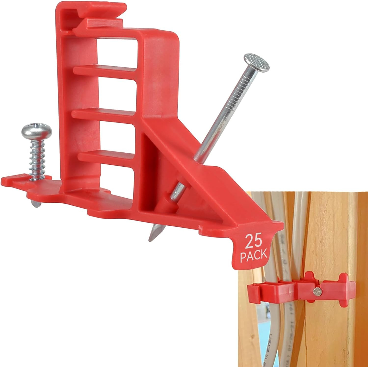 Multi Cable Staples for Romex Clips Plastic Electrical Wire Stackers Secures