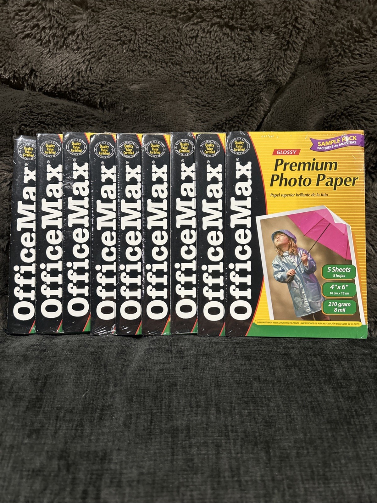 🔥 Lot Of 9 Packs • Office Max Glossy Premium Photo Paper • 4x6 • 5 Sheets/Pack