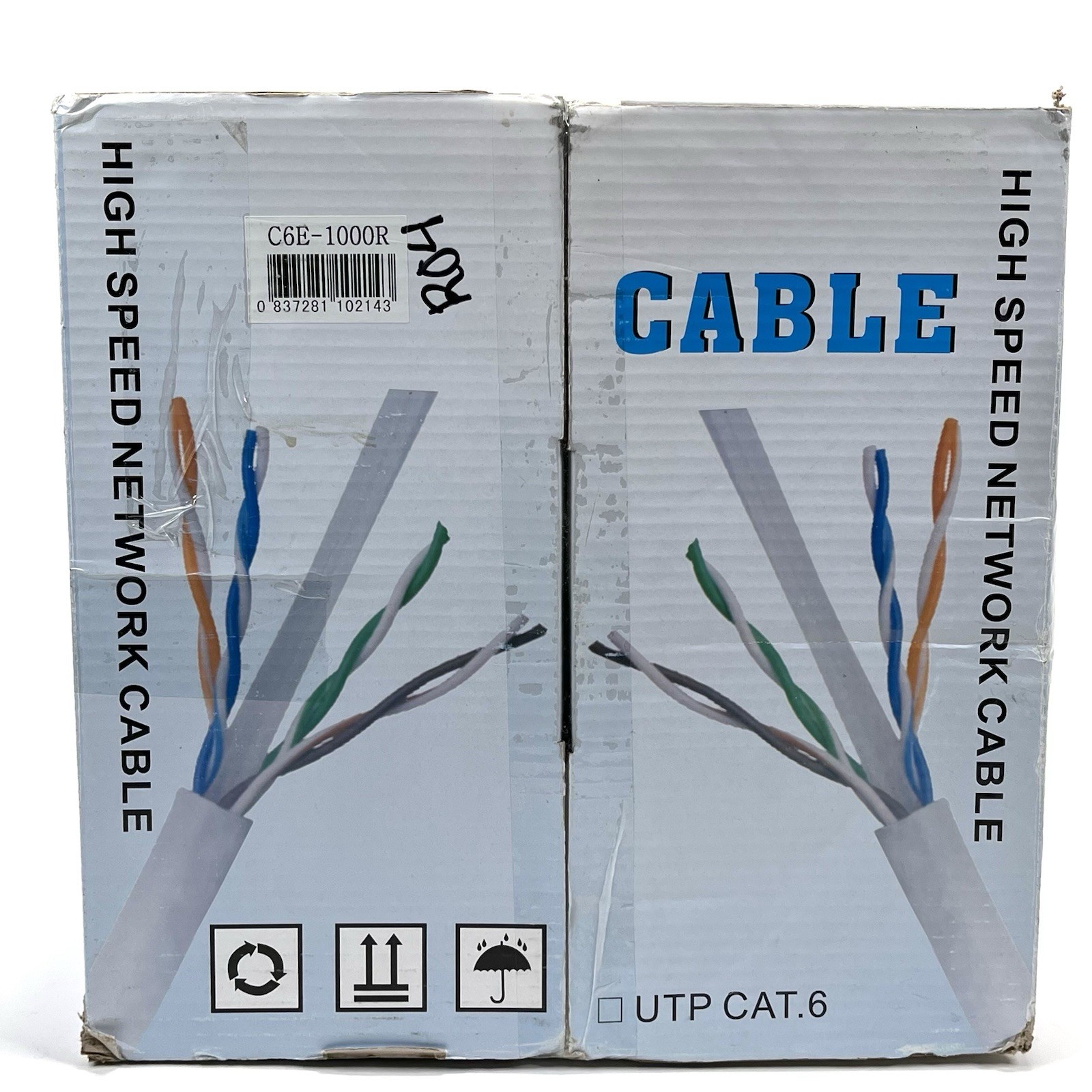 High Speed Network CAT6 Ethernet Cable UTP CMR 23AWG Solid Red High Quality READ