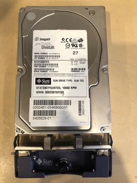 72GB SUN 3900121-03 390-0121-03 5405629-01 ST373307FSUN72G 10000 RPM HARD DRIVE