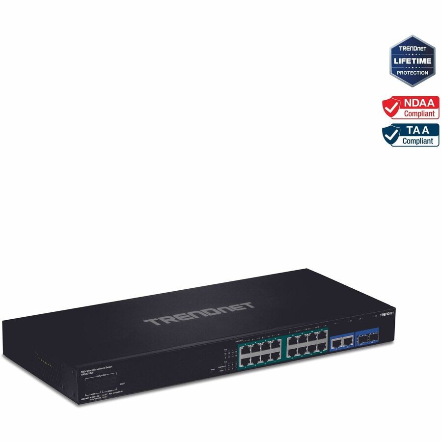 TRENDnet 18-Port Gigabit PoE+ Smart Surveillance Switch TPE3018LS