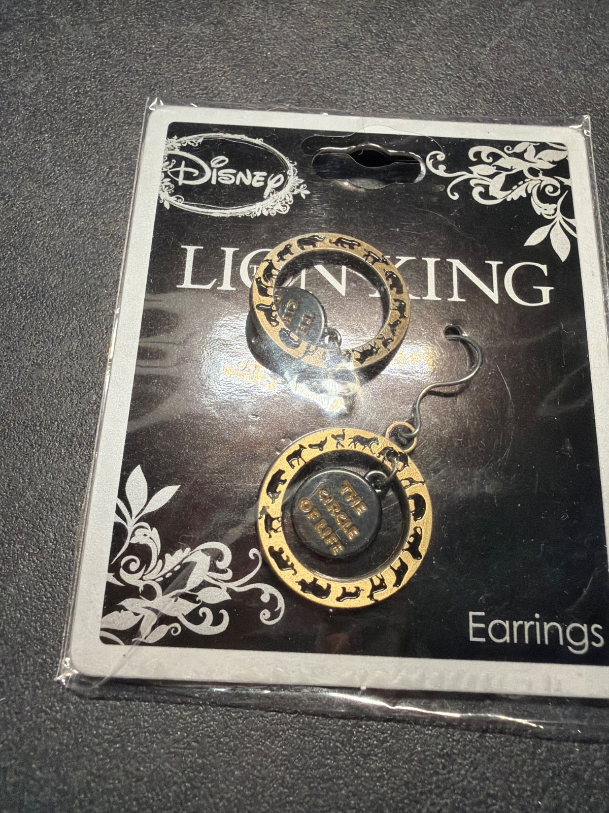 Disney The Lion King Gold metal Circle of Life EarringsNIP  sealed
