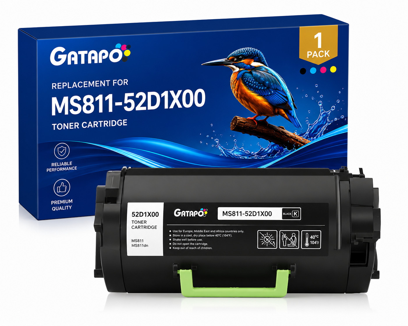 MS811 52D1X00 1 Pack Toner Cartridges for MS711 MS811 MX811