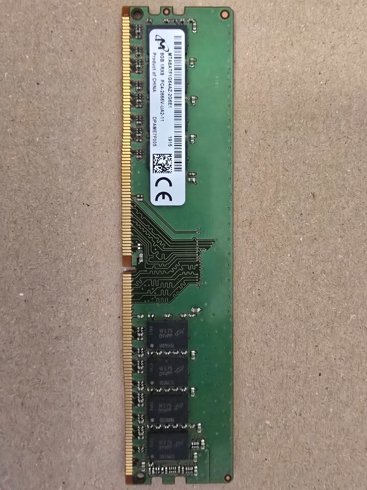 Micron 8GB PC4-21300 (DDR4-2666) Memory (MTA8ATF1G64AZ2G6E1) - USED