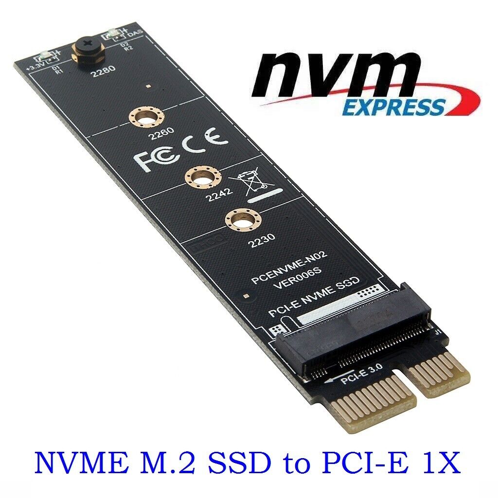 NGFF M.2 NVMe SSD TO PCIE 3.0 X1 adapter M Key interface card Test card