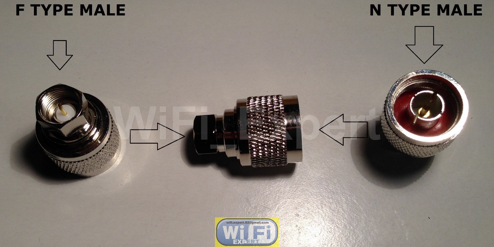 F Type Male Jack to N TYPE Male Plug Straight Adapter RF Connector Converter