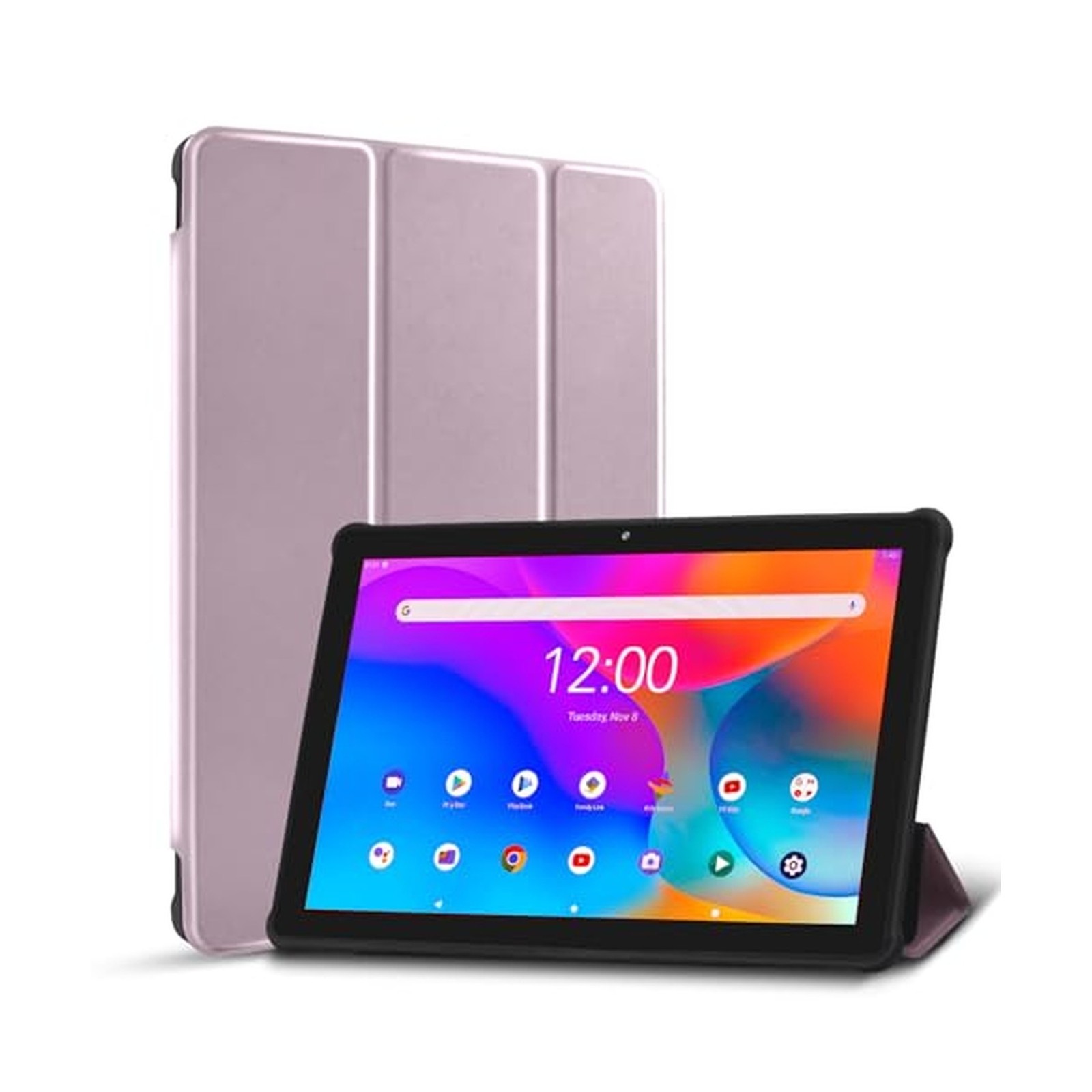 PRITOM 2026 10'' Tablet with Case, 5Ghz WiFi 6, 64GB, HD IPS, 6000mAh, Pink