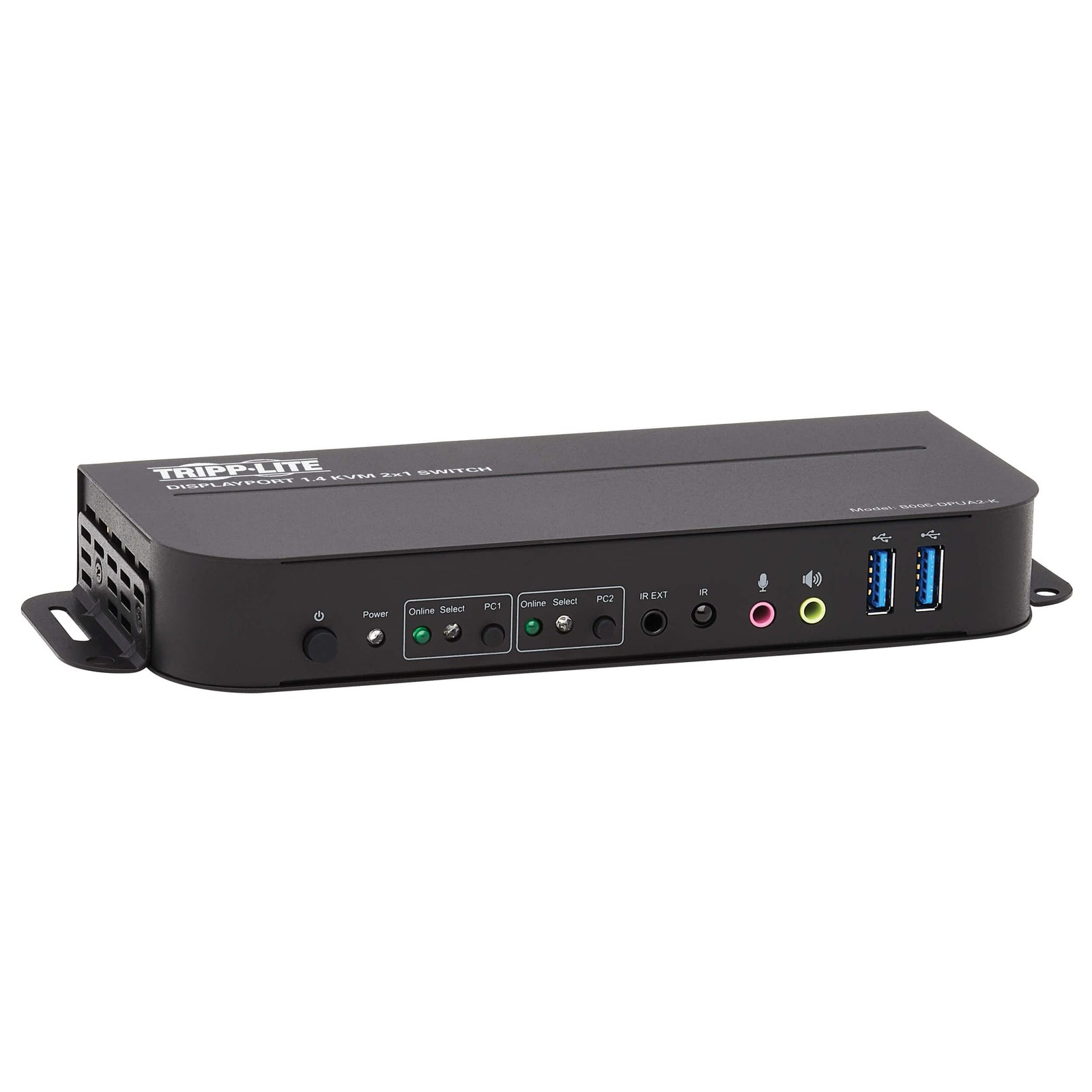 Eaton Tripp Lite 2-Port DisplayPort/USB KVM Switch - 4K 60 Hz, HDR, HDCP 2.2, IR