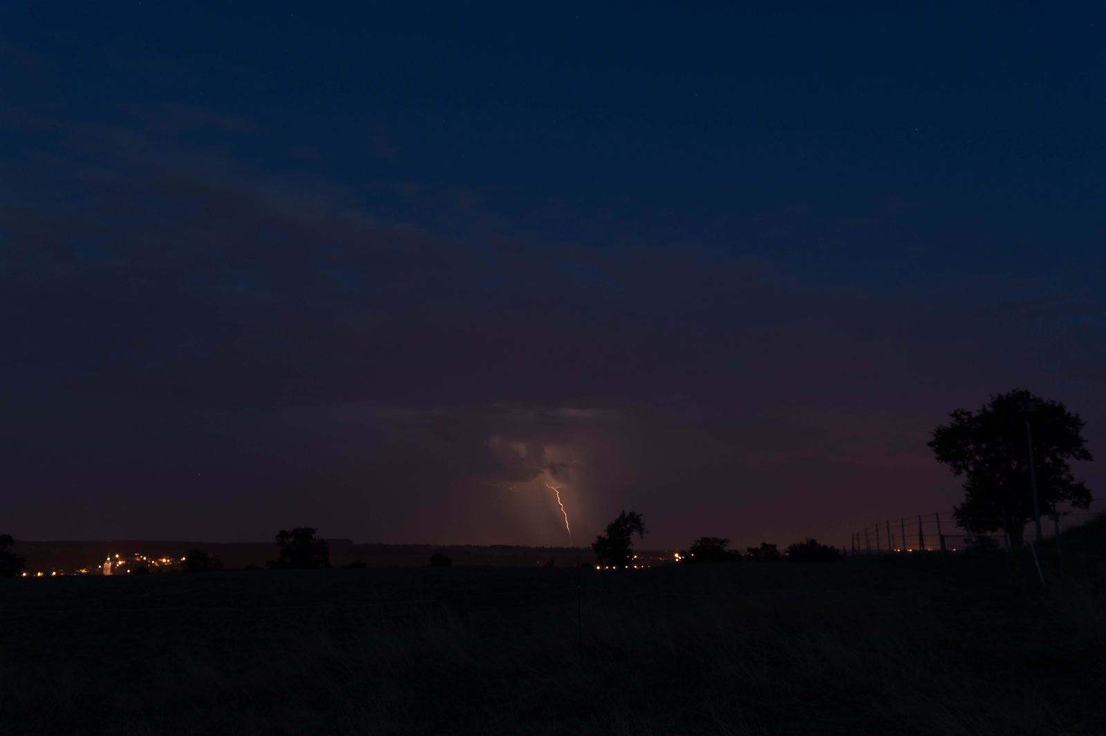 Landscape france dark sky storm lightning Custom Gaming Mat Desk