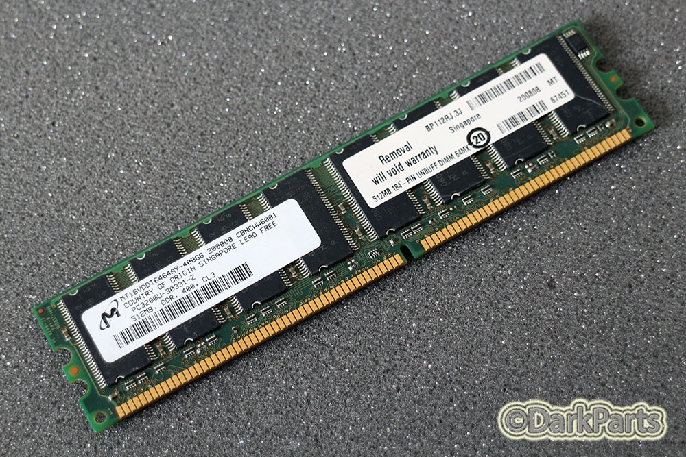 MT16VDDT6464AY-40BG6 PC3200U-30331-Z 512MB Memory RAM