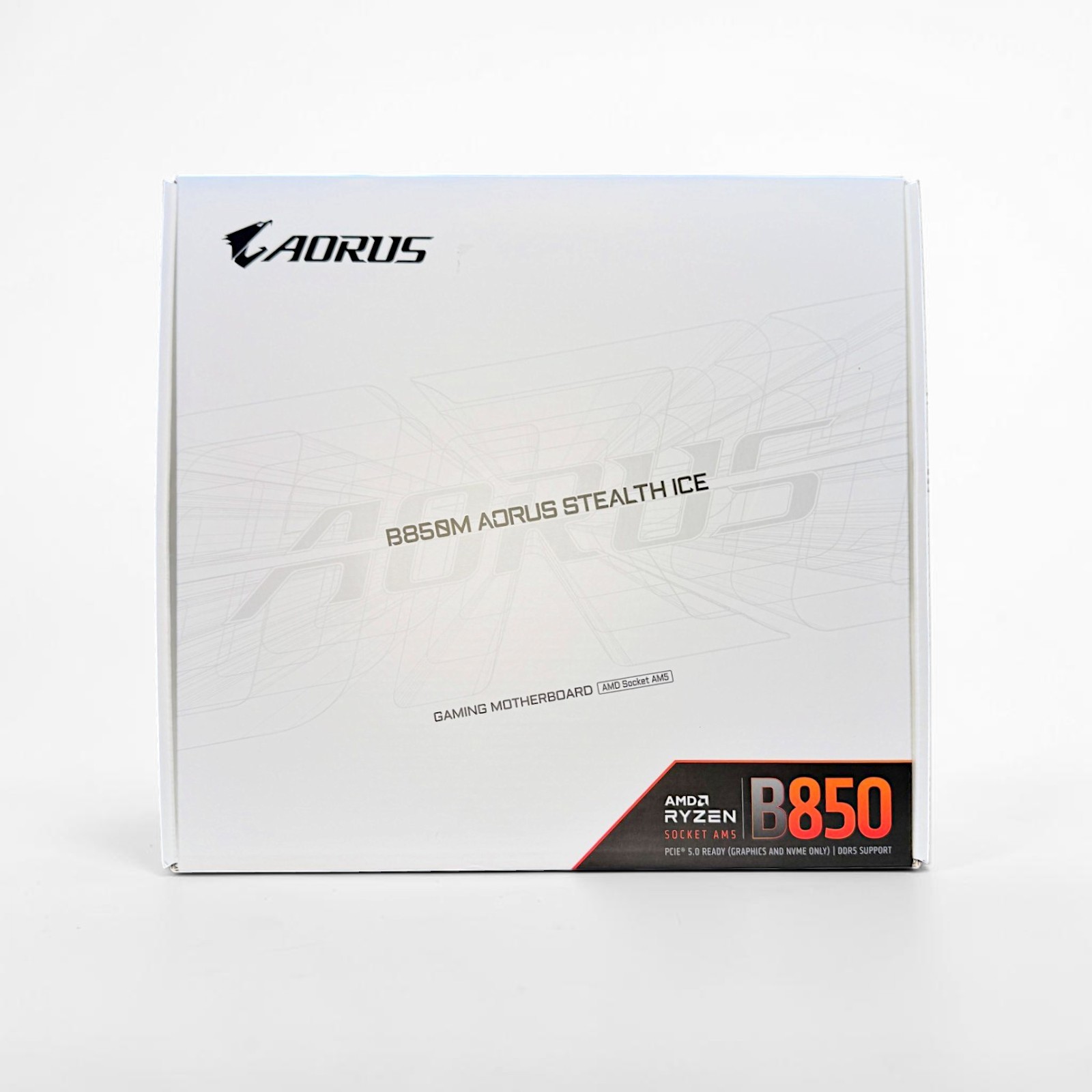 GIGABYTE B850M AORUS STEALTH ICE Micro-ATX Motherboard AM5 DDR5 Wi-Fi 7 White