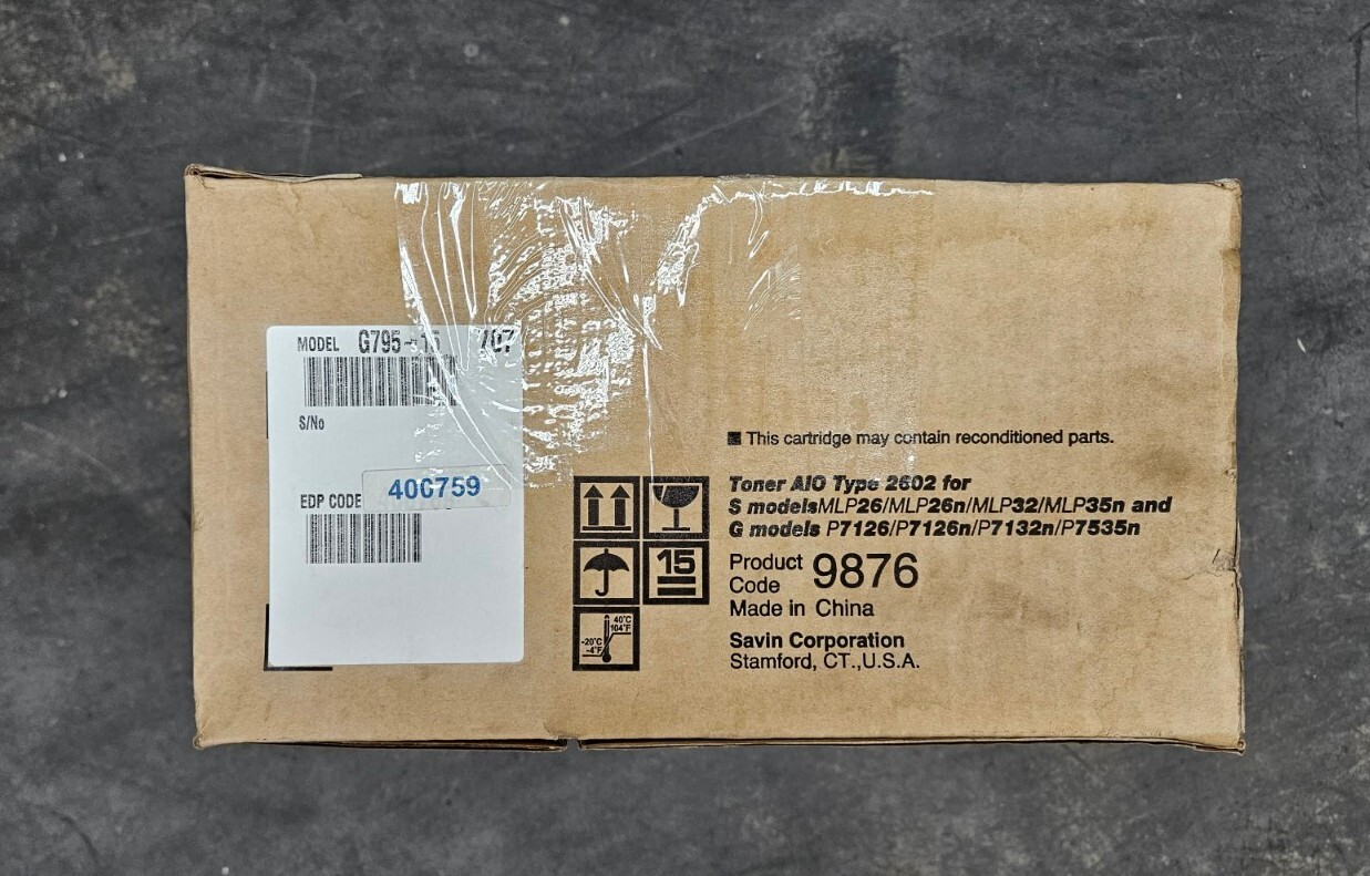 Ricoh 400759 Genuine Black Toner Cartridge Type 115 Old Damaged Box