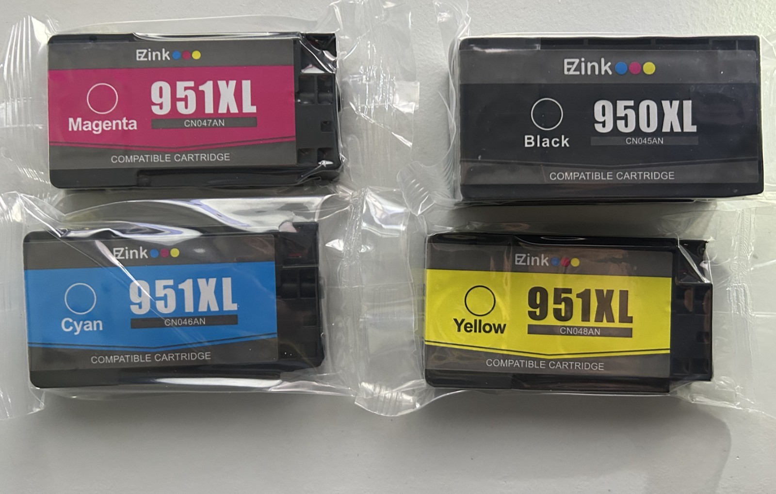 EZink 950/951 XL Ink Cartridges Black, Yellow, Cyan, Magenta in sealed packs