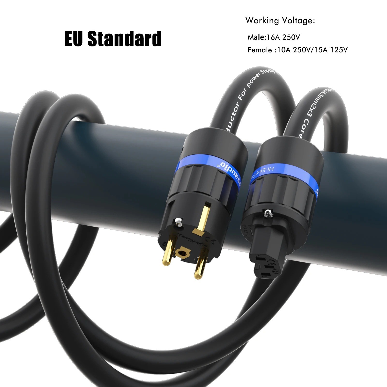 Monosaudio Multplex OFC Power Cord Cable HIFI Extension EMC Shield Power Cable