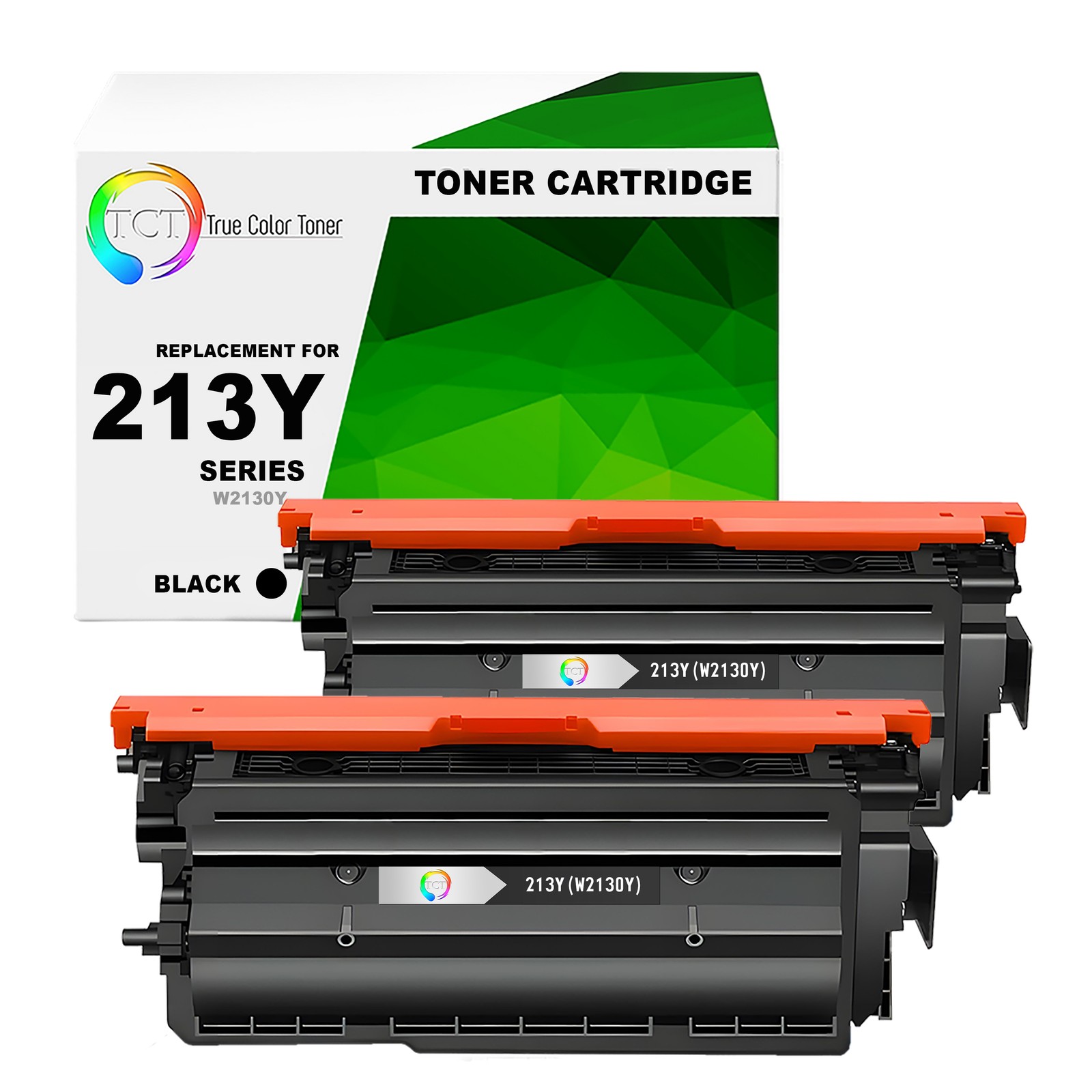 2Pk TCT Prem 213Y Black Super HY for Compatible HP 5700dn 6700 Toner Cartridge