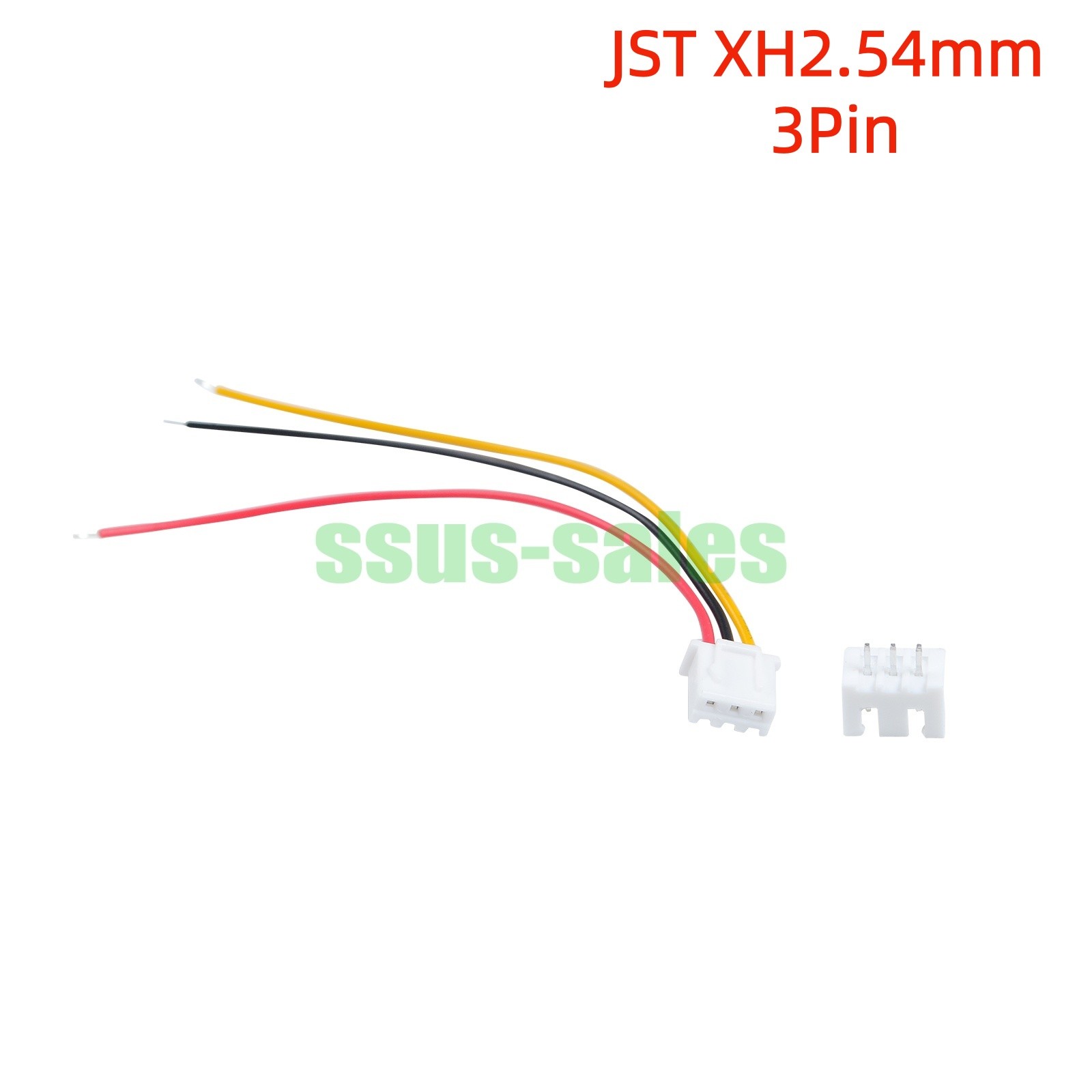 Lot Standard JST XH2.54mm 3Pin Male to Female Extension Cable 10cm Solder-Free