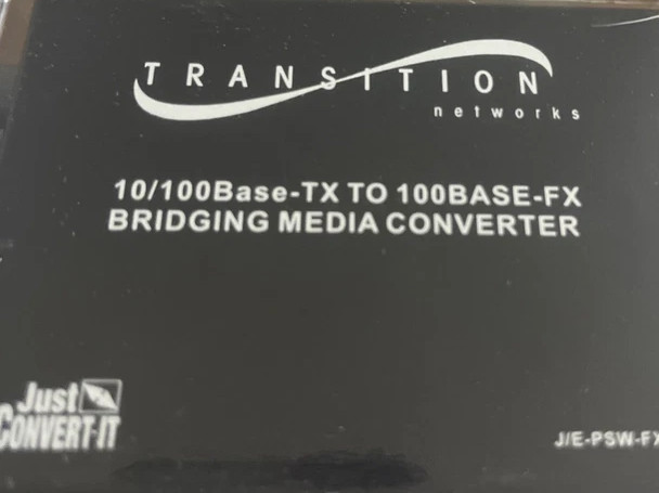 Lot of 6 Transition Networks J/E-PSW-FX-01 10/100 to 100FX Fiber Media Converter