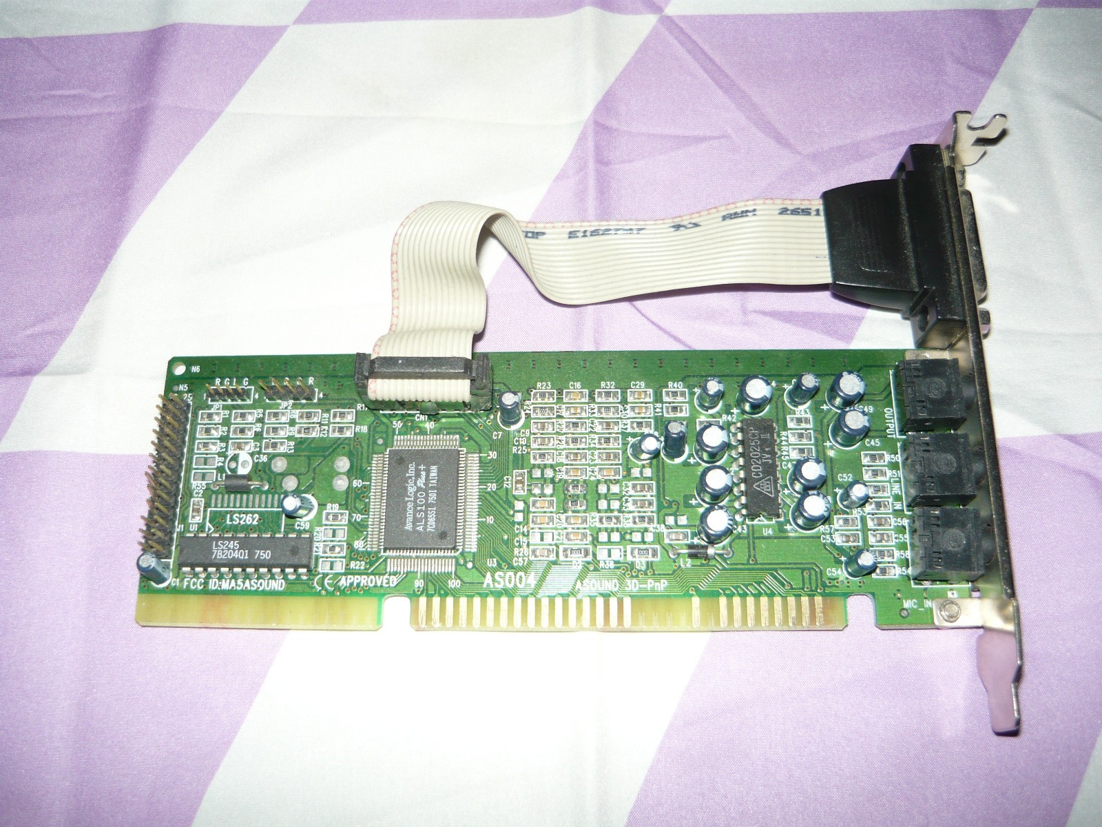 Vintage Avance Logic AS004 Asound 3D-PnP ISA Sound Card Used