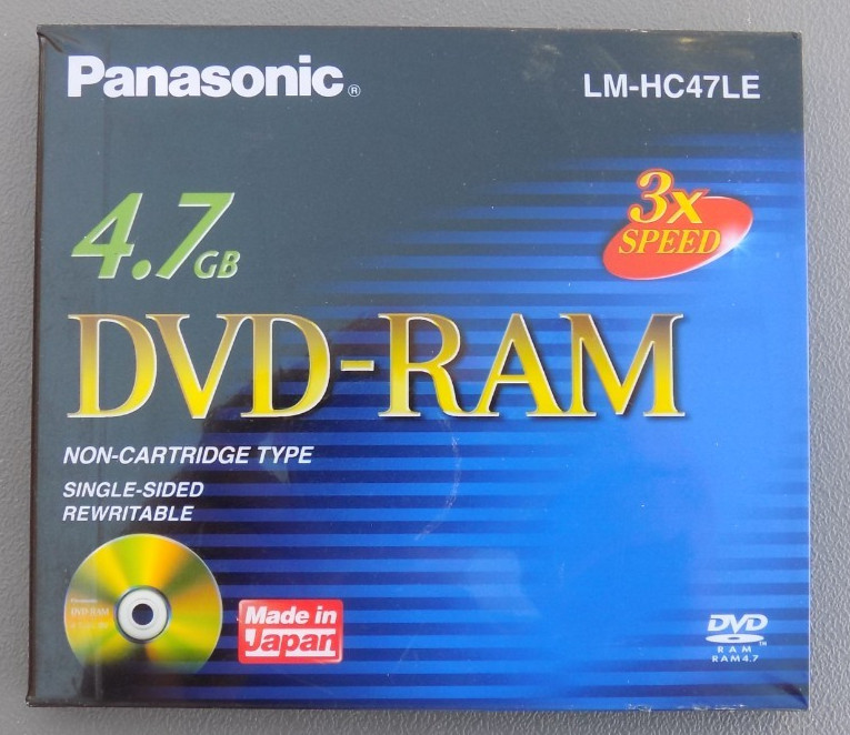 PANASONIC LM-HC47LE 4.7GB DVD - RAM DISC  **NEW ** 3X Speed