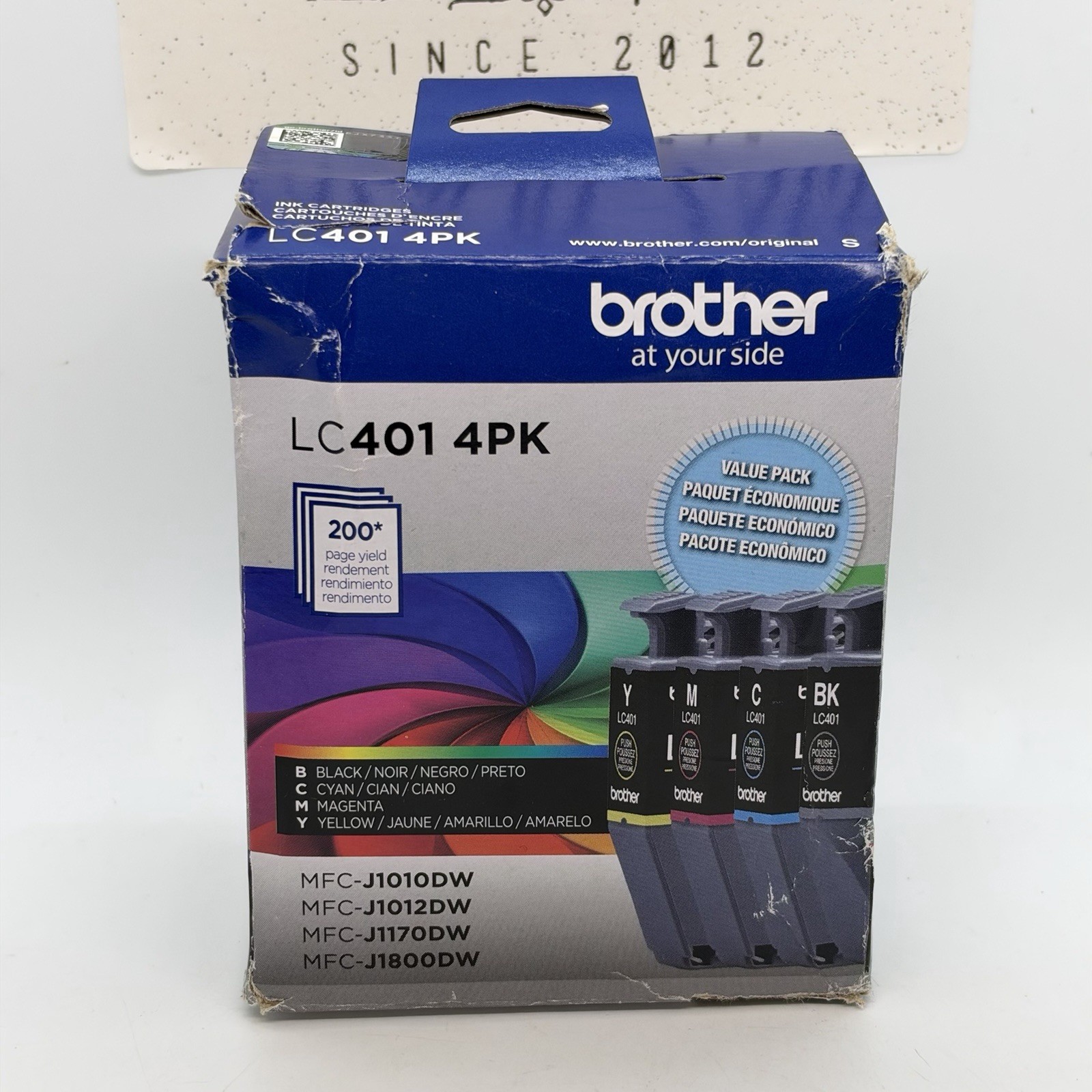 Genuine Brother LC401 4-Pack Black & Tri-Color Ink Cartridges Set - EXP 01/2029