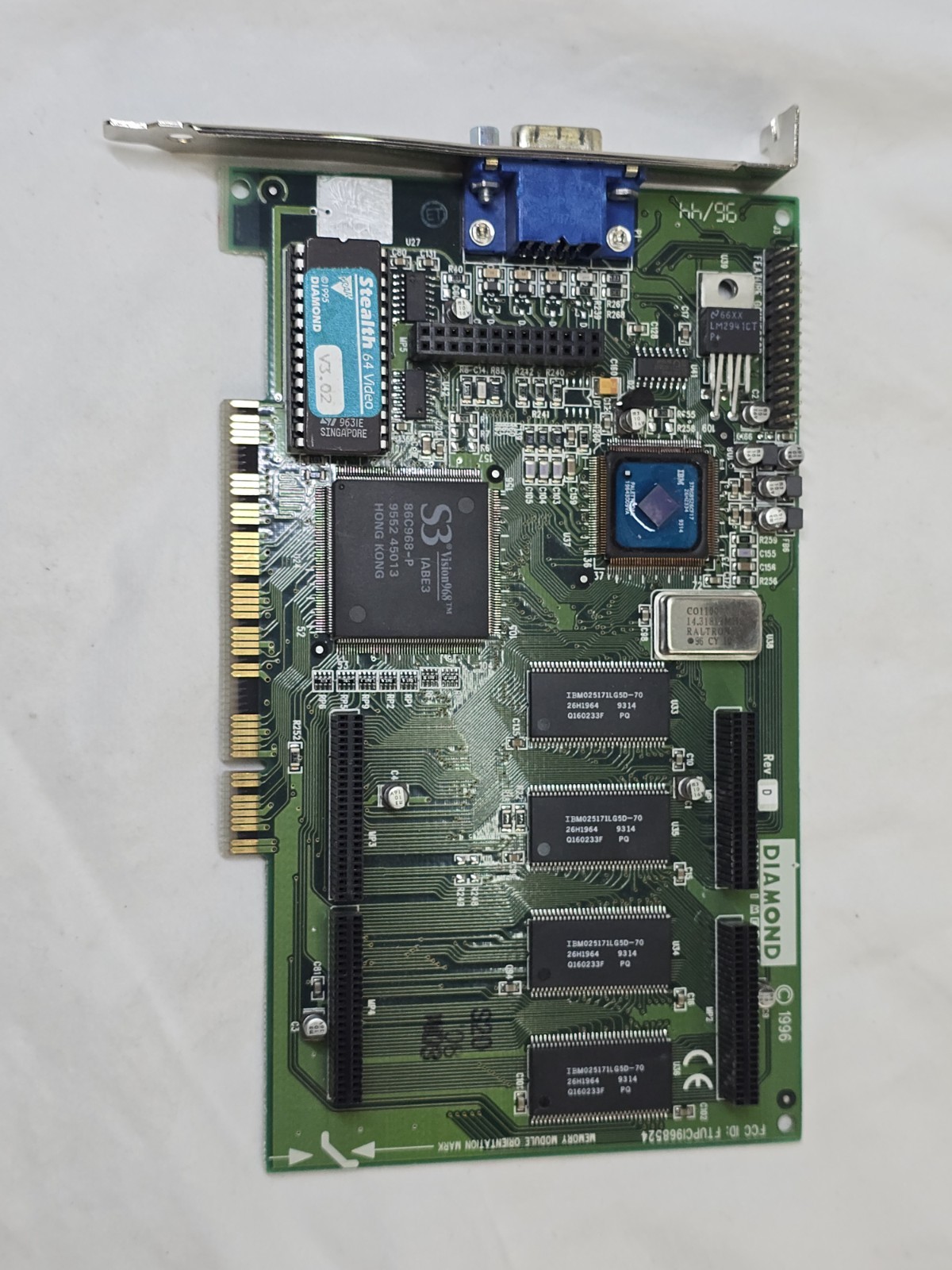 VINTAGE 1996 DIAMOND MULTI MEDIA STEATH 64 ST64VDVRM PCI C7 220/I 2,  Video CARD