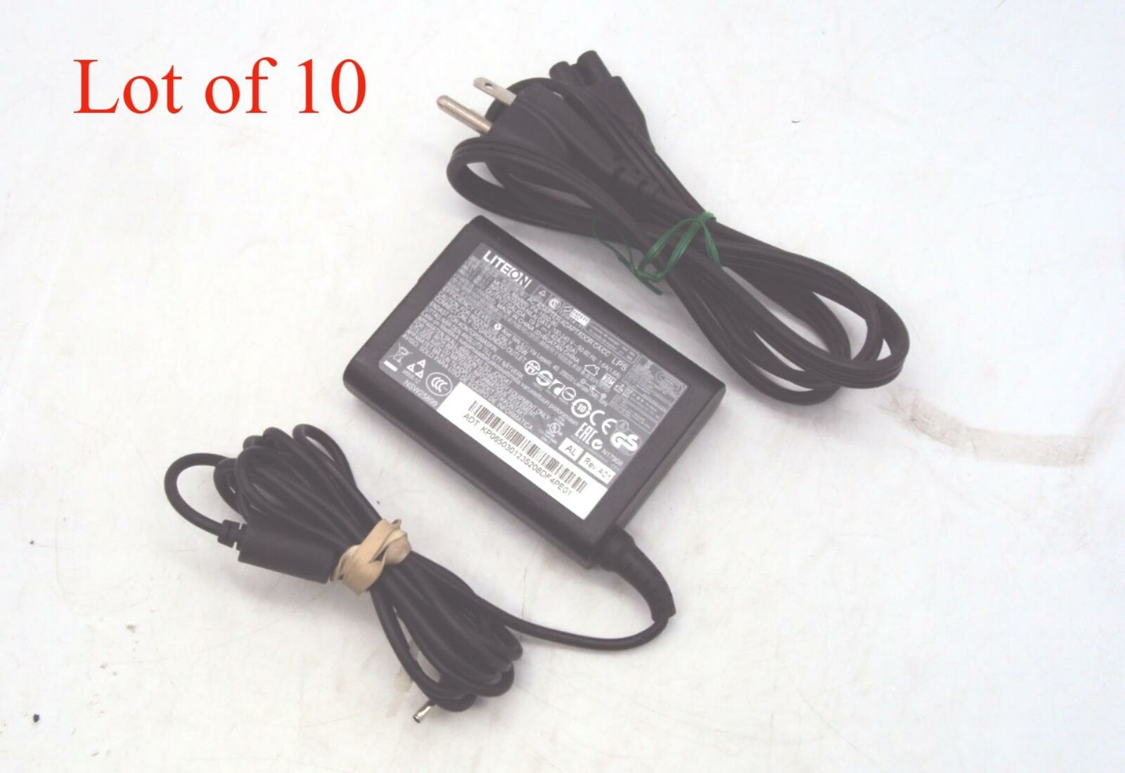 Lot of 10 LITEON PA-1650-80 19V 3.42A Acer Chromebook Power Supply Adapter 3/1.1